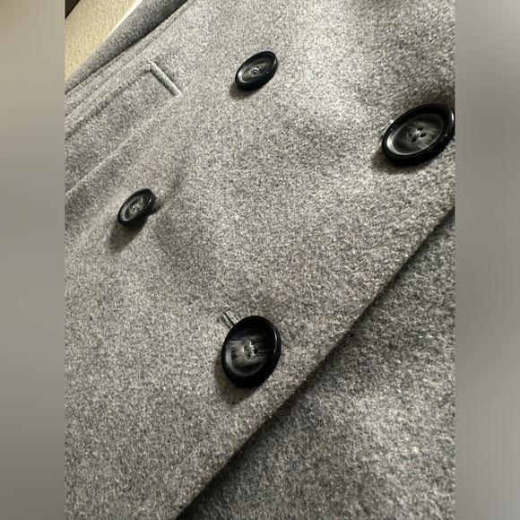 Women’s Old Navy Double-Breasted Wool-Blend Peacoat | size M | color Light Gray - Picture 4 of 7